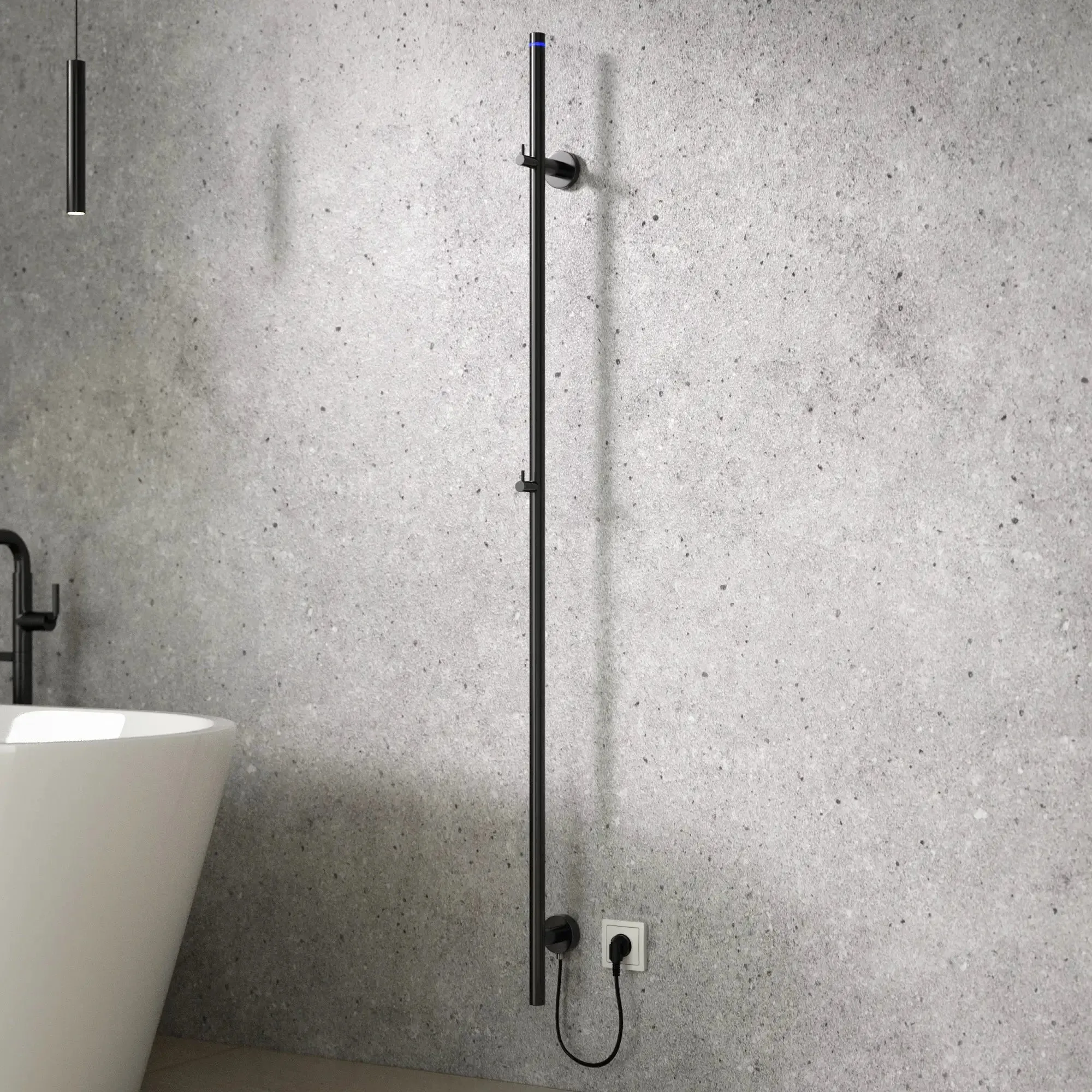 Sèche-serviettes électrique 150 cm 70W gunmetal