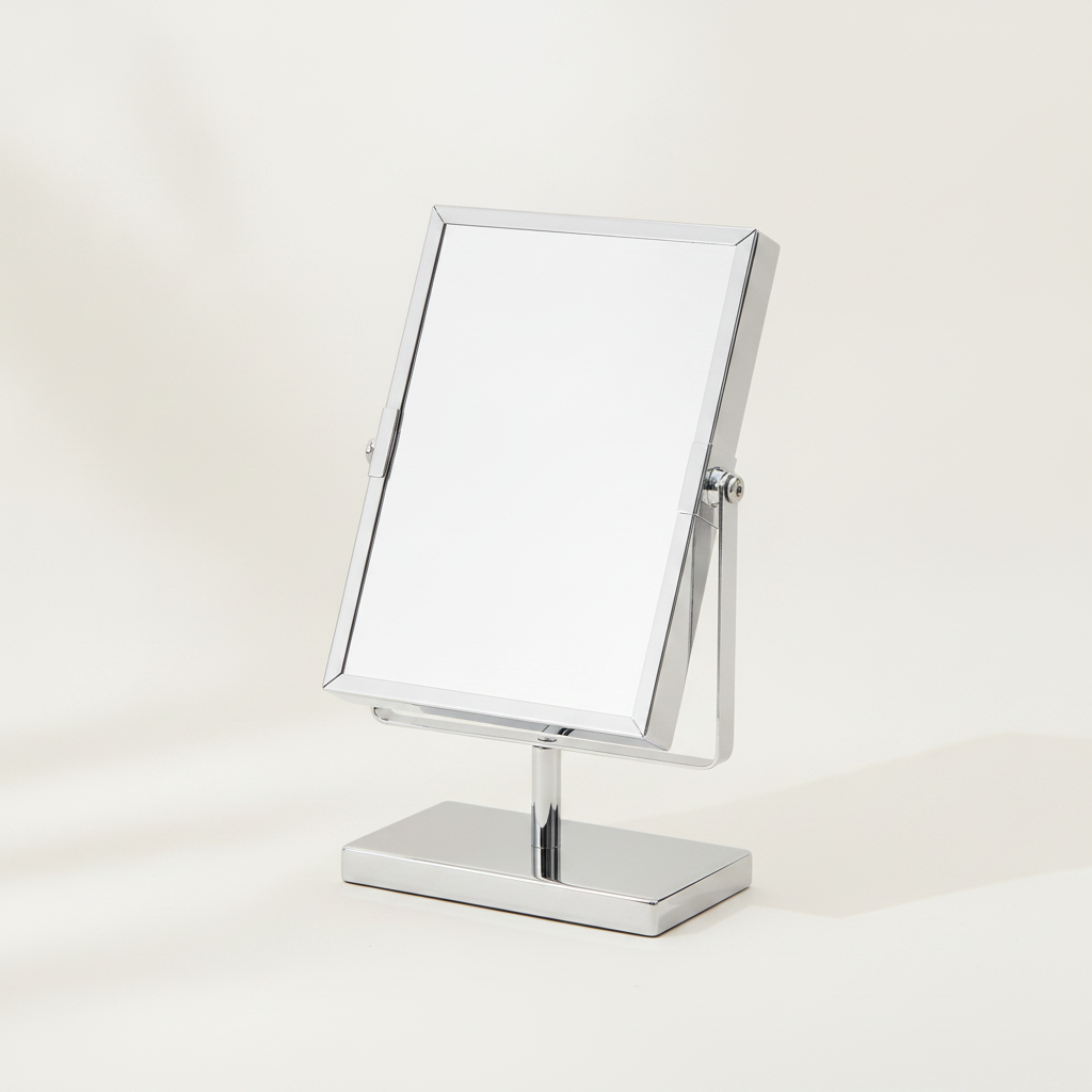 Miroir de maquillage sur pied double face