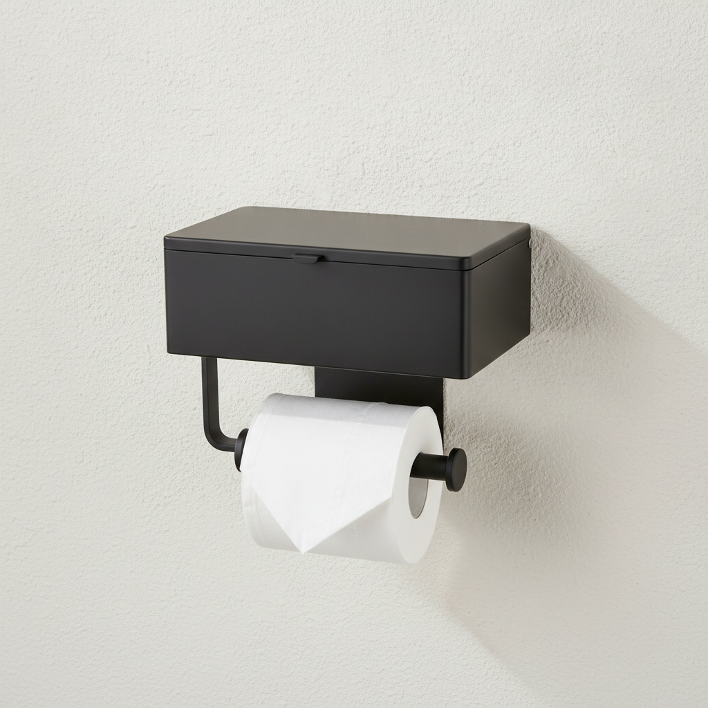 Porte-papier toilette avec boîte de rangement 21 cm
