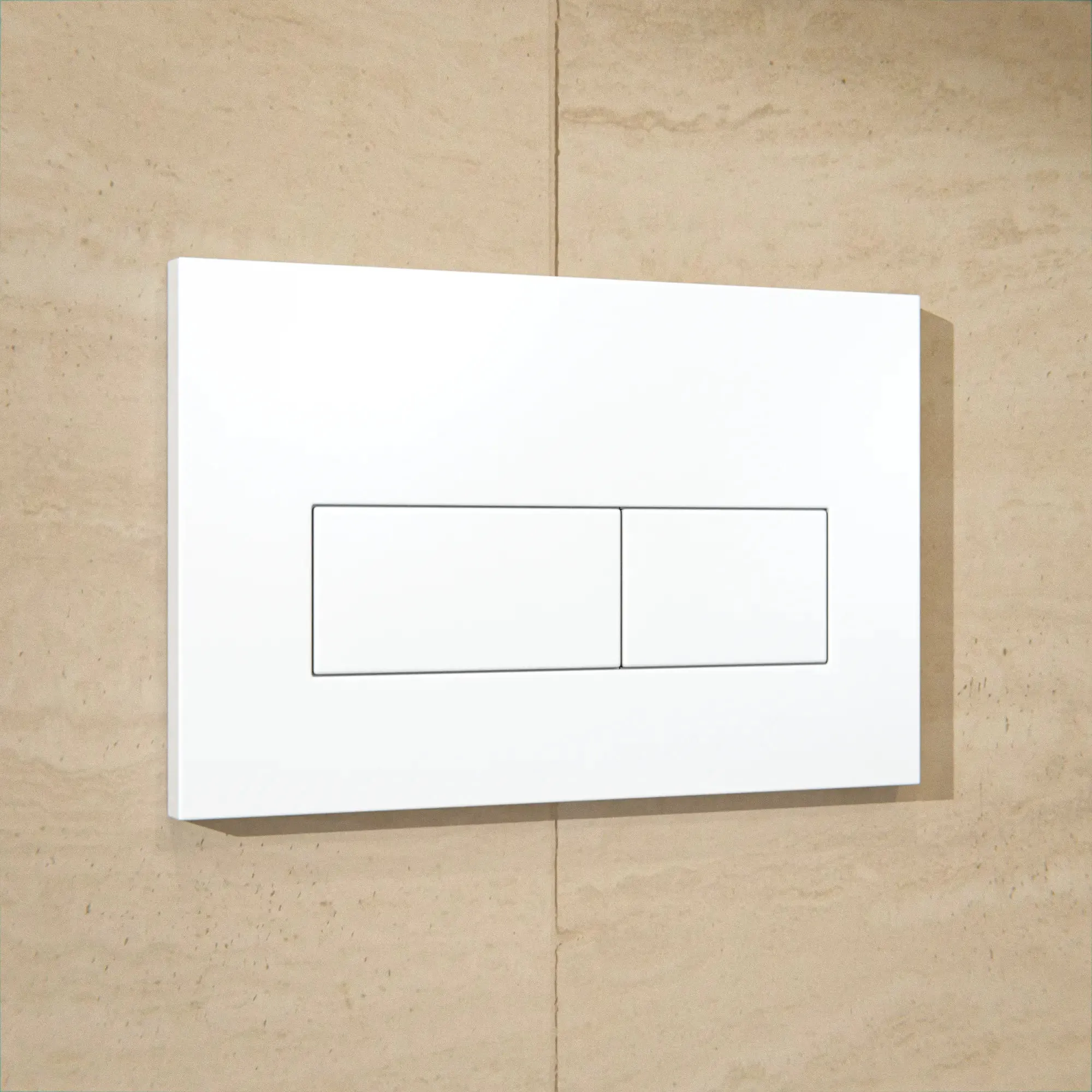 Plaque de commande - Blanc Mat- ABS plastique DualFlush
