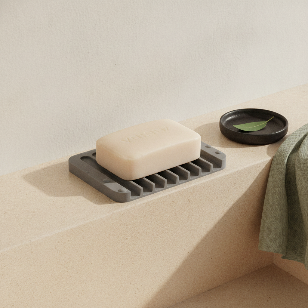 Porte-savon auto-drainant en silicone