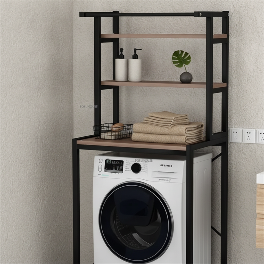 Meuble dessus machine à laver en bois