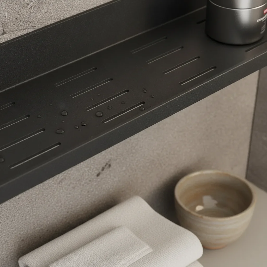 Étagère murale de salle de bain sans perçage