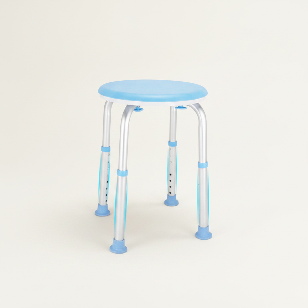 Tabouret de douche pivotant et réglable