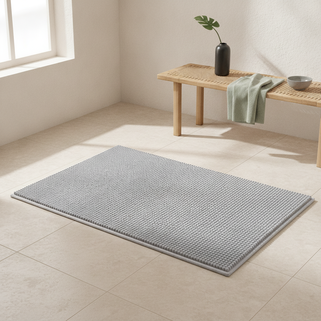 Tapis de bain en chenille antidérapant