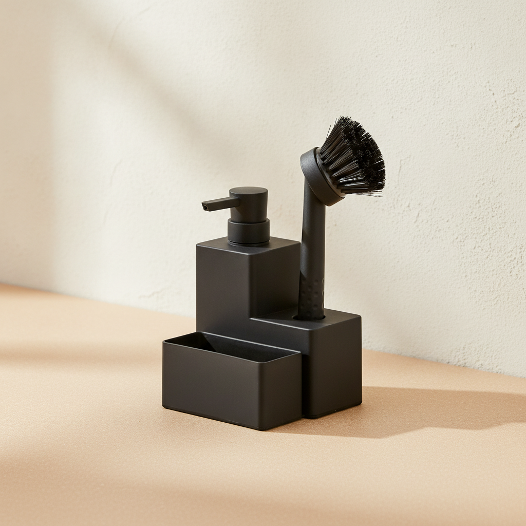 Distributeur de savon 3 en 1 noir mat