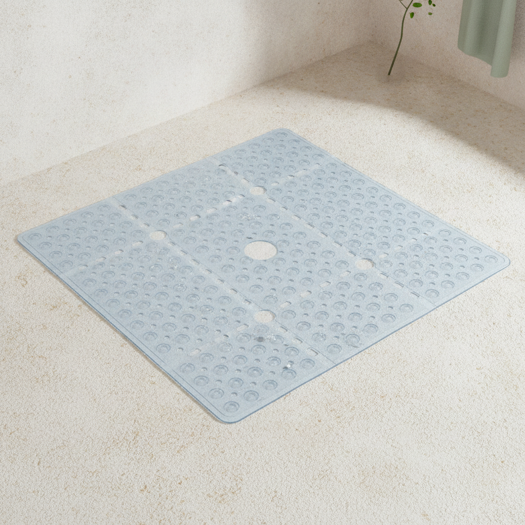 Tapis de douche antidérapant carré 69x69cm