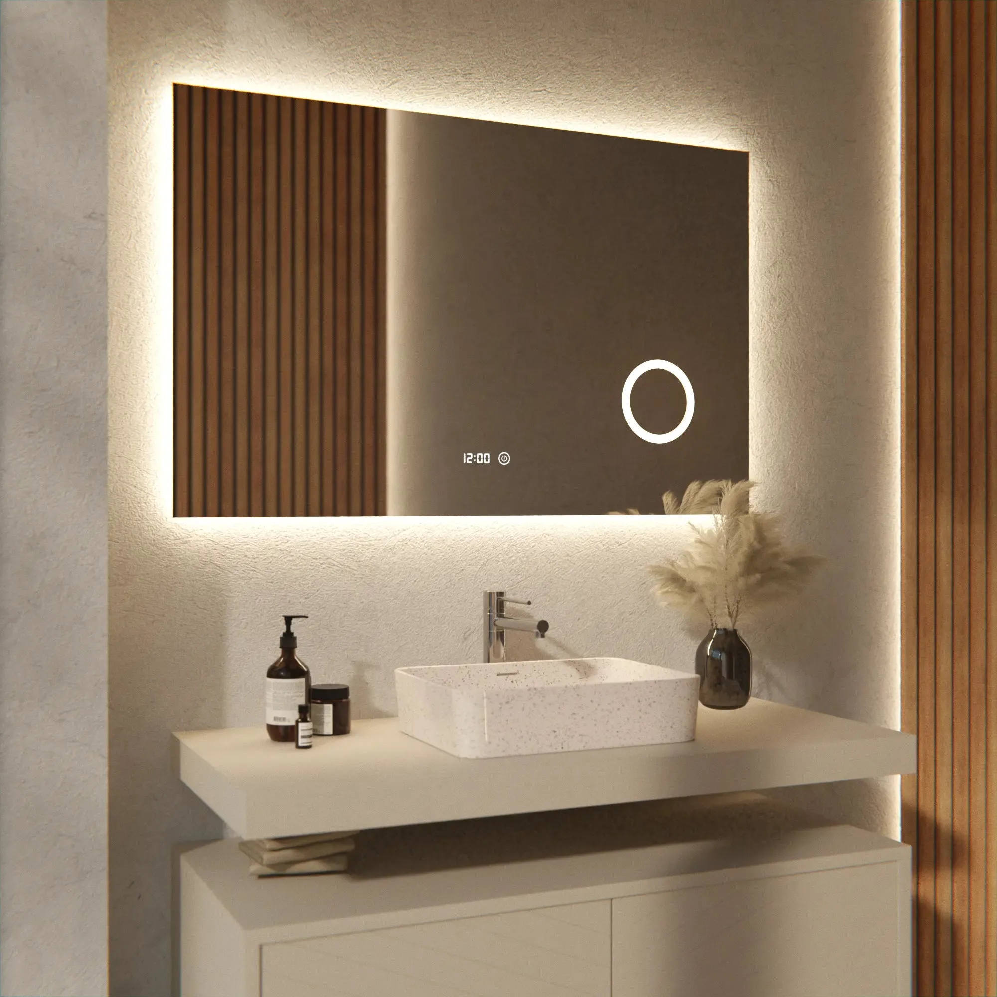 Miroir de salle de bain sans cadre 110x70cm
