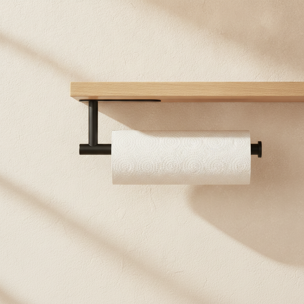 Porte-rouleau papier toilette mural adhésif