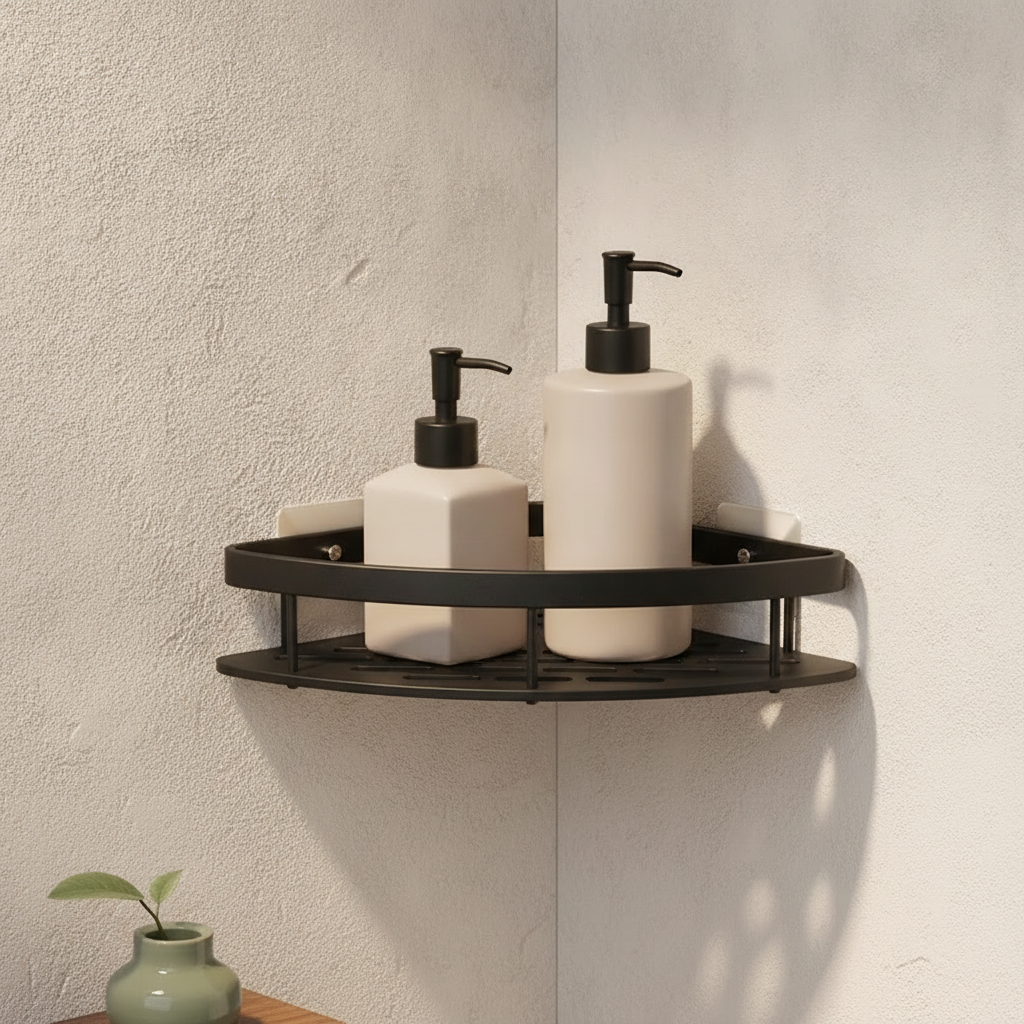 Étagère d'angle de douche sans perçage