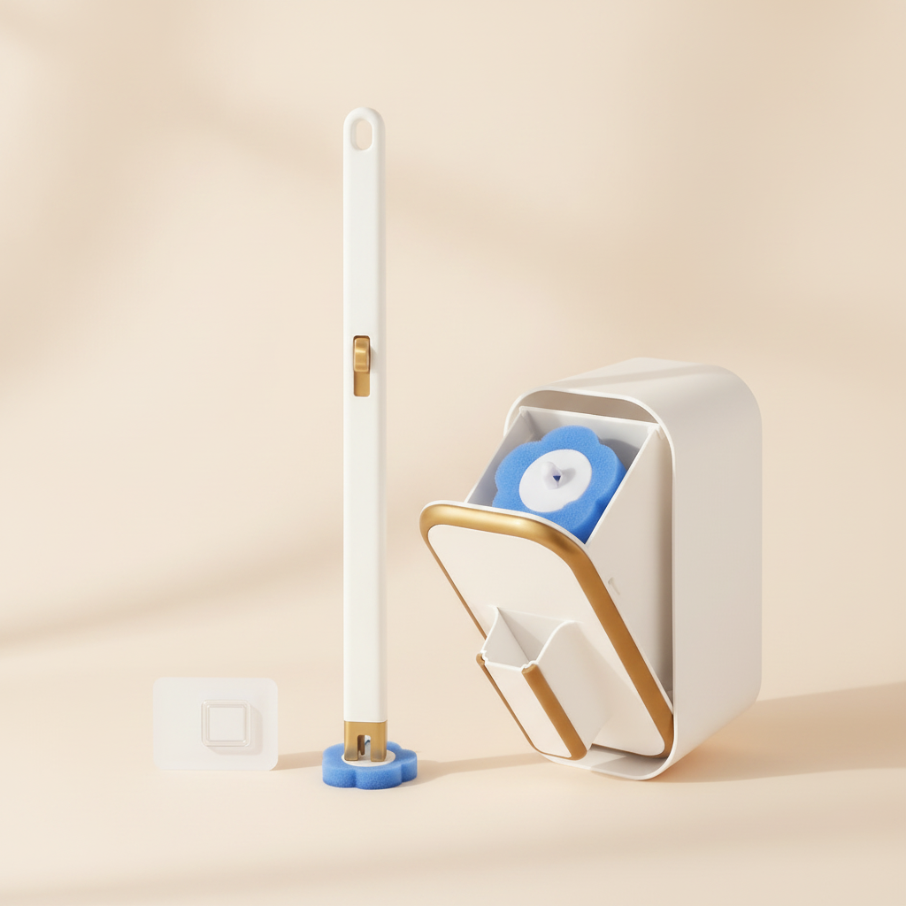 Brosse WC murale et 48 recharges jetables