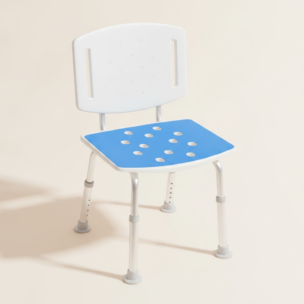Siège de douche antidérapant ergonomique