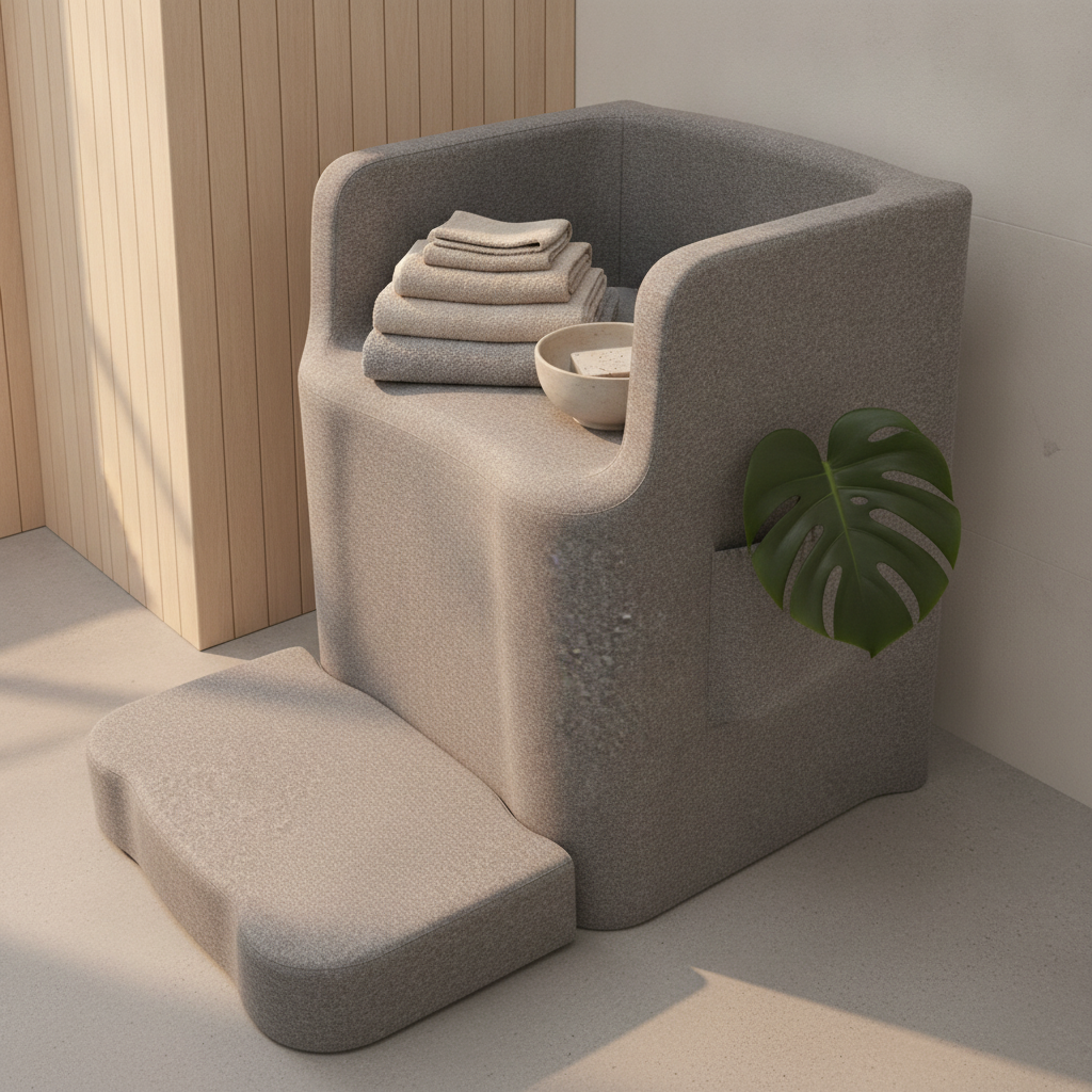 Tabouret de douche antidérapant ergonomique