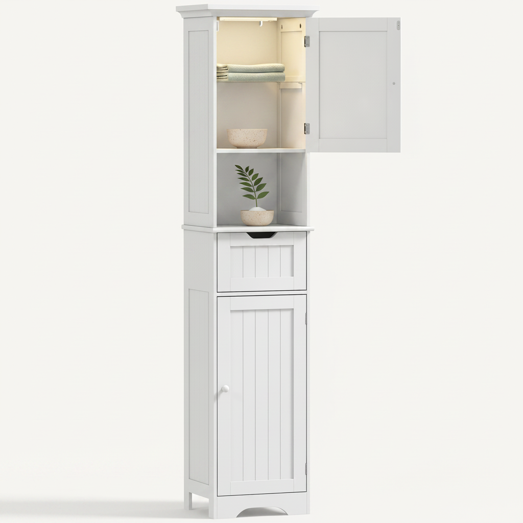 Colonne de salle de bain LED 40x30x170cm