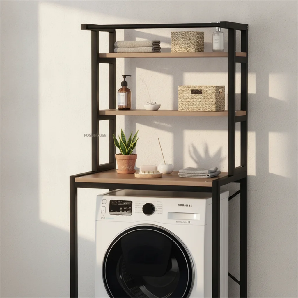 Meuble dessus machine à laver en bois