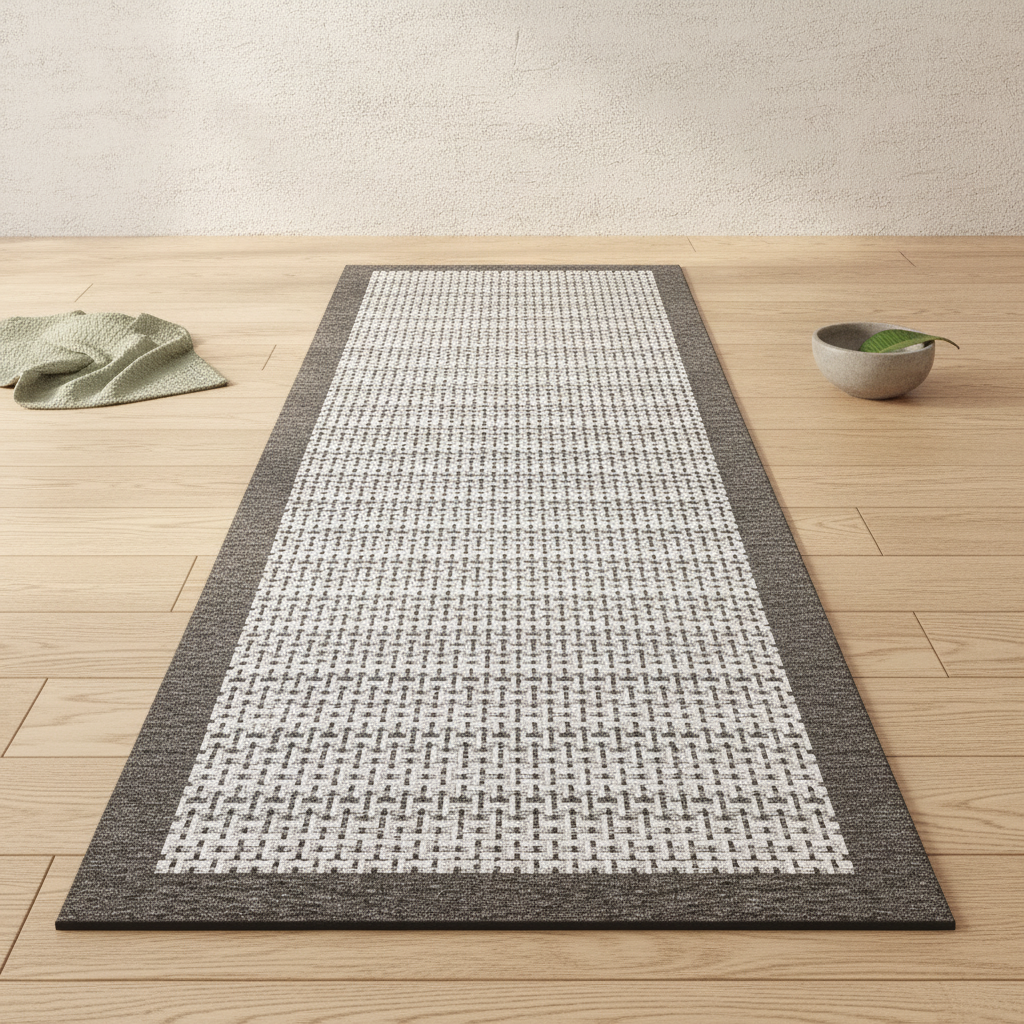 Tapis de bain en diatomite effet tissé