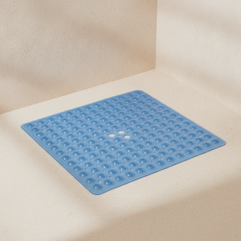 Tapis de douche antidérapant à ventouses 53x53cm