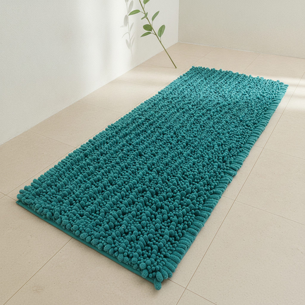 Tapis de salle de bain antidérapant en chenille