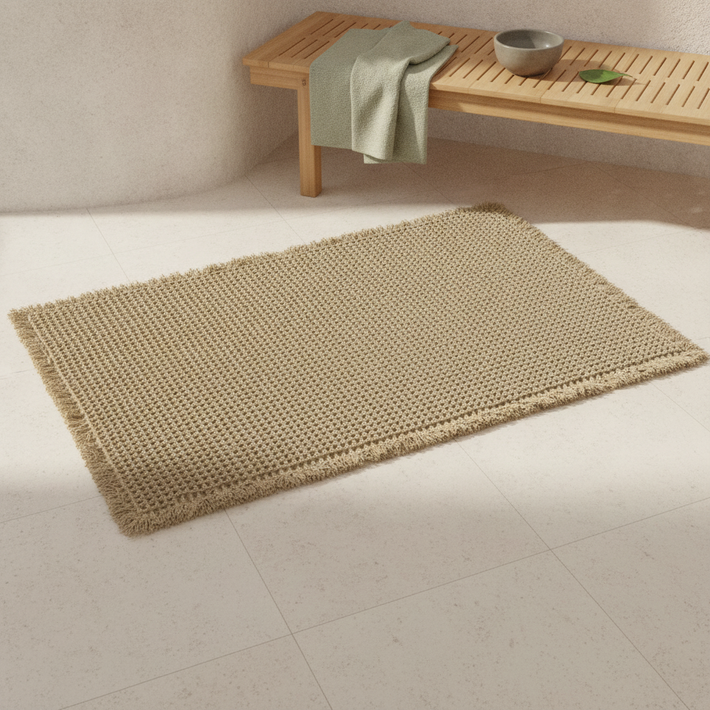 Tapis de bain gaufré absorbant