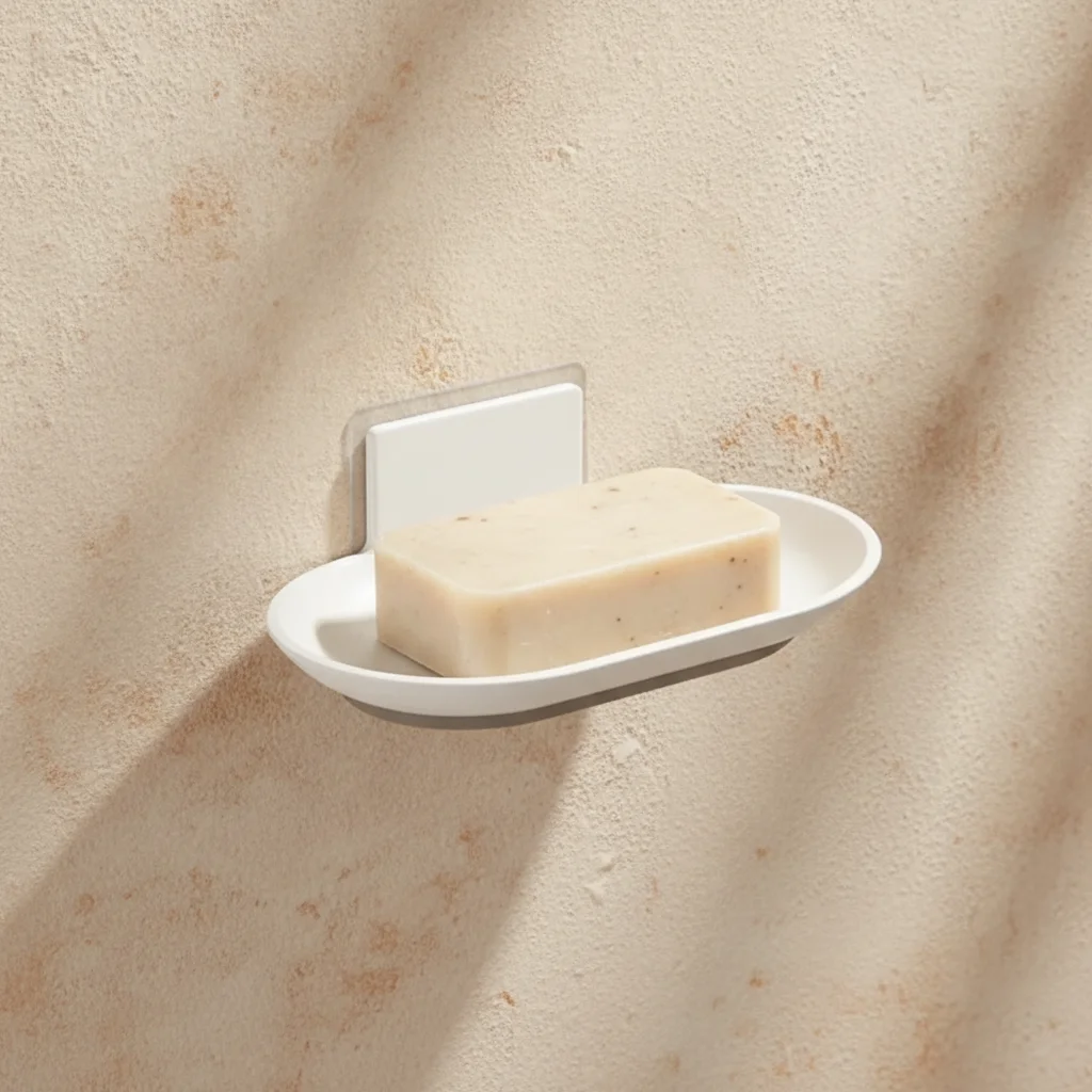 Porte-savon mural en aluminium sans perçage