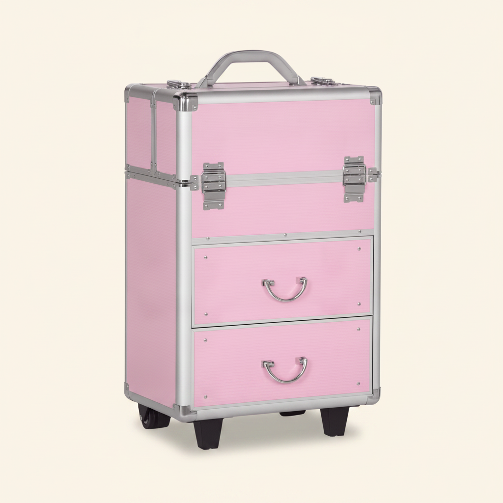 Valise de maquillage à roulettes 36x23x58 cm