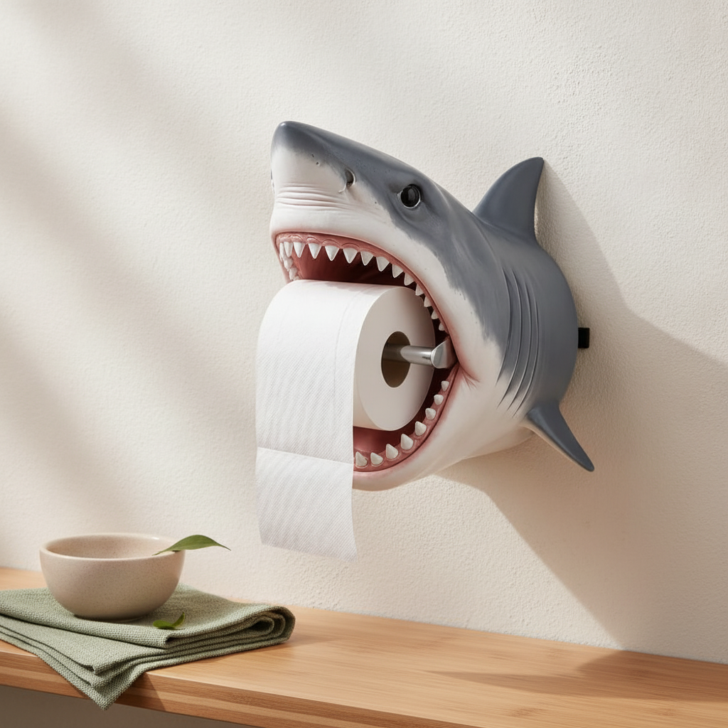 Porte-papier toilette sans perçage Tortue