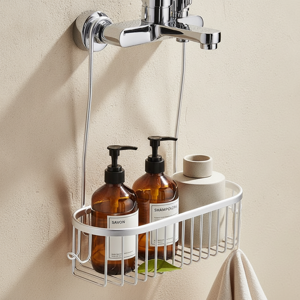 Étagère de douche suspendue sans perçage