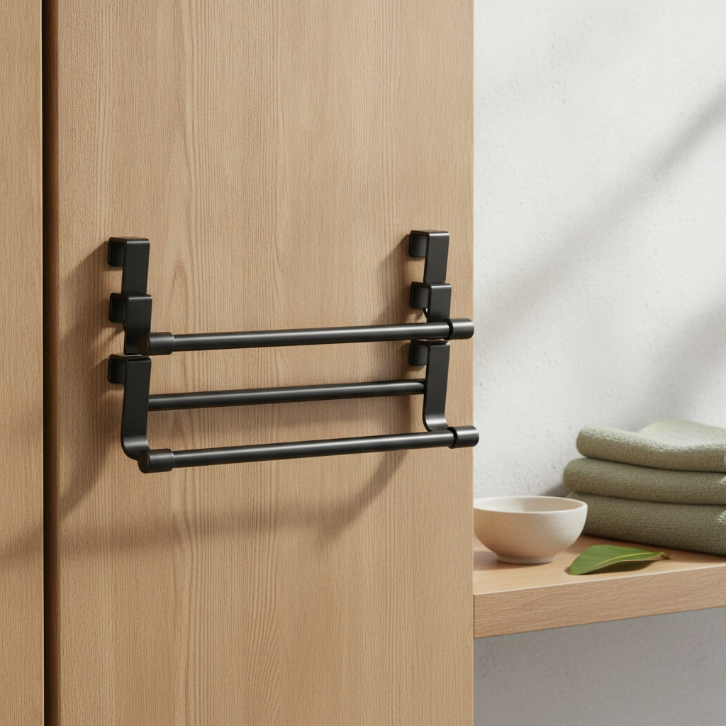Porte-serviette suspendu pour porte de placard