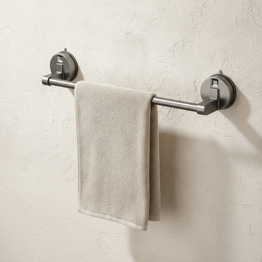 Porte-serviettes mural sans perçage double barre