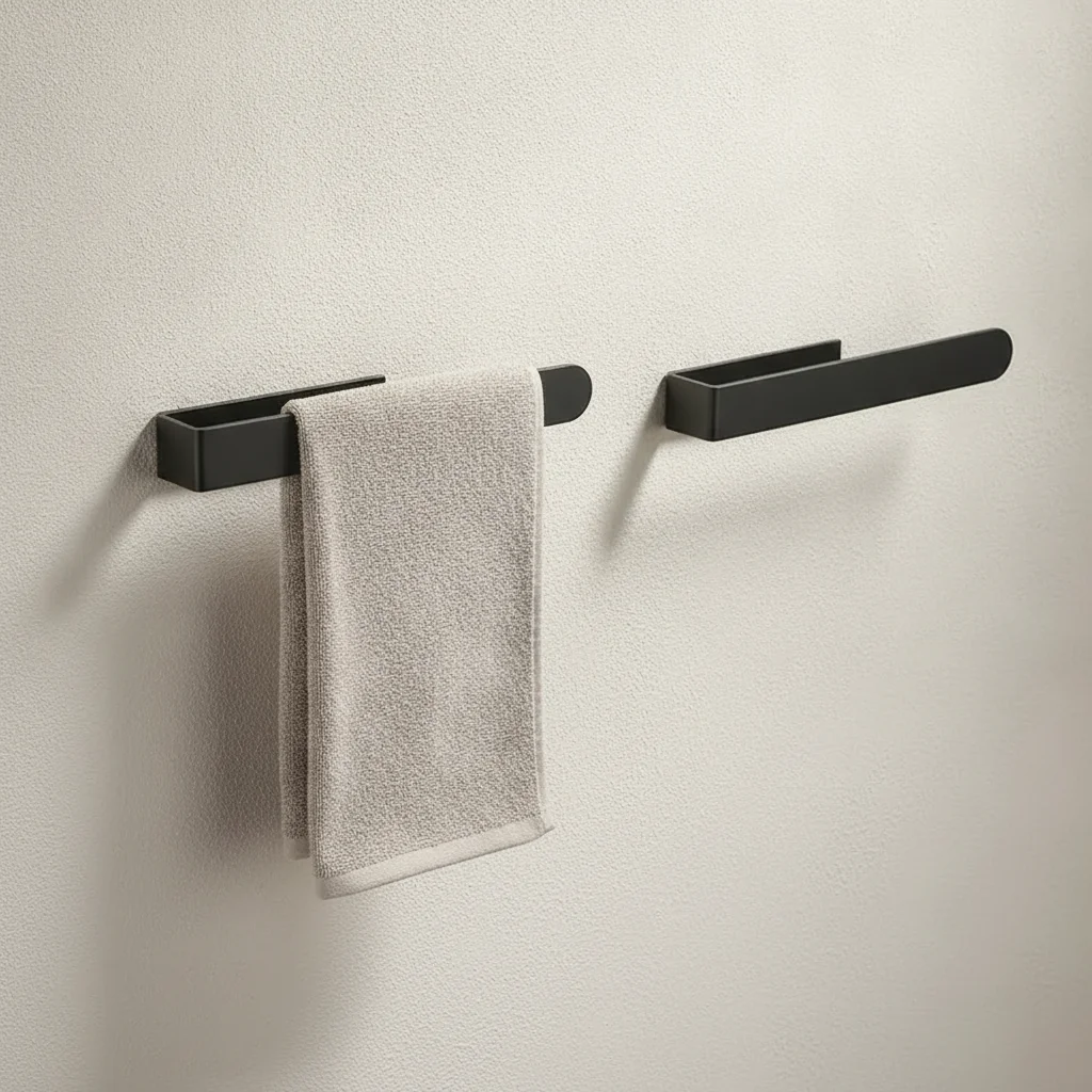 Porte-serviette mural adhésif sans perçage