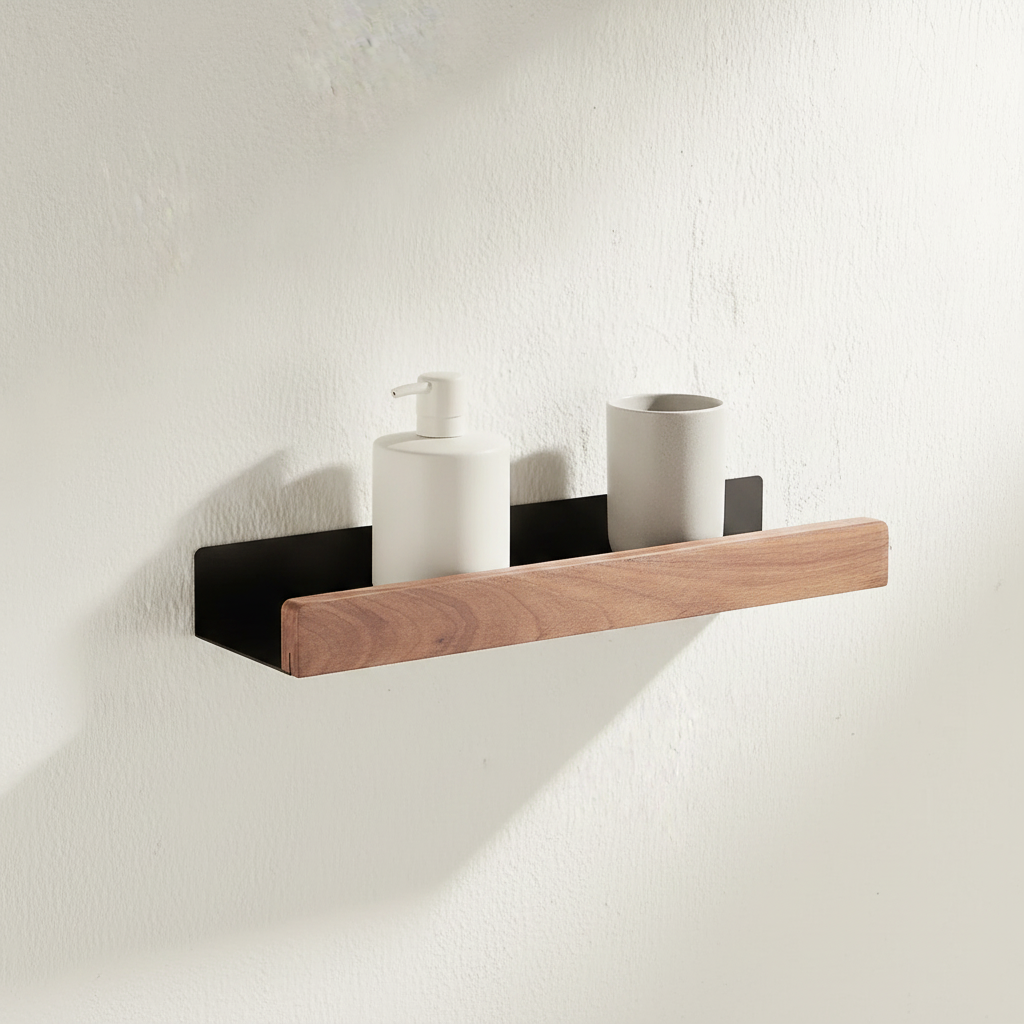 Étagère murale en bois sans perçage