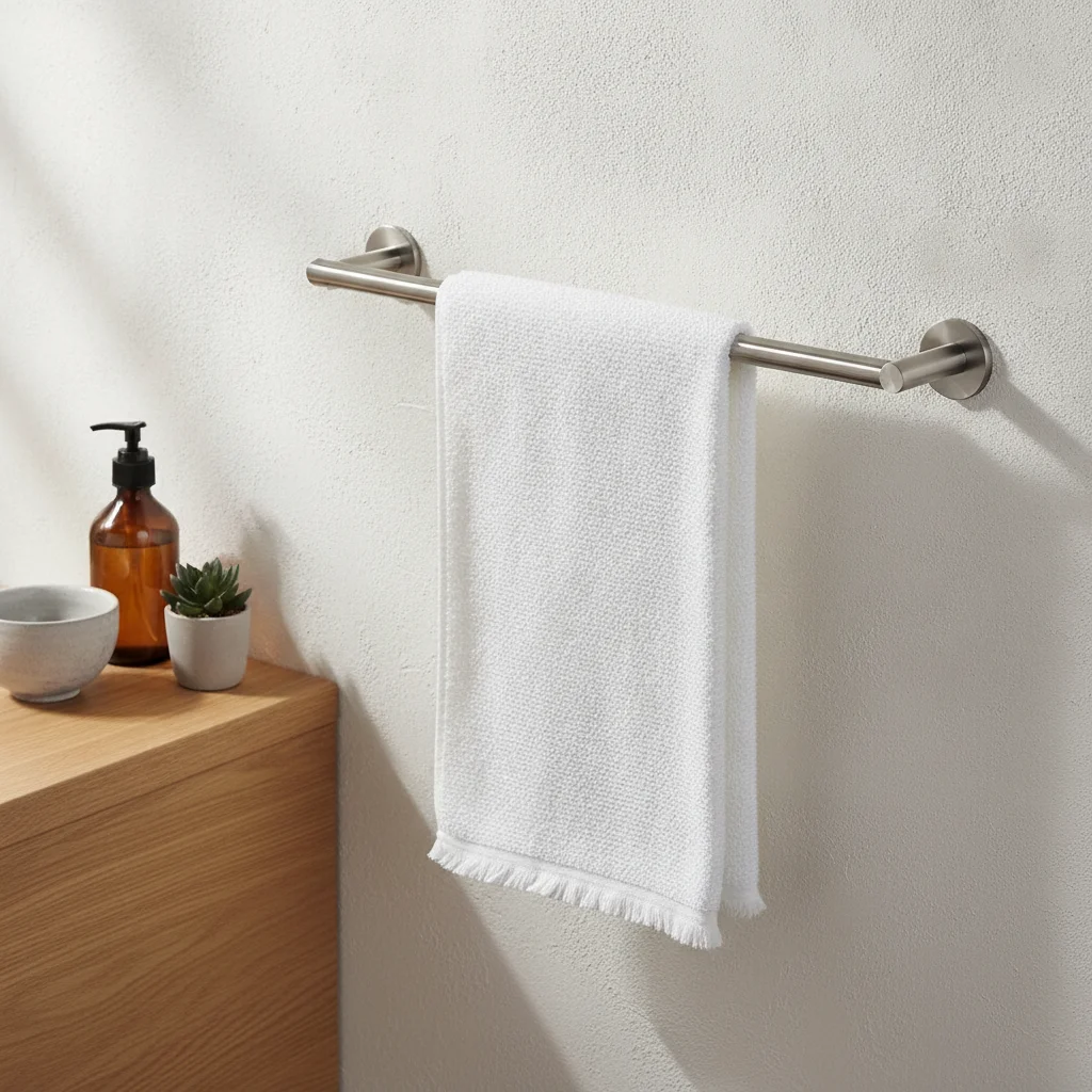 Porte-serviettes mural double noir mat