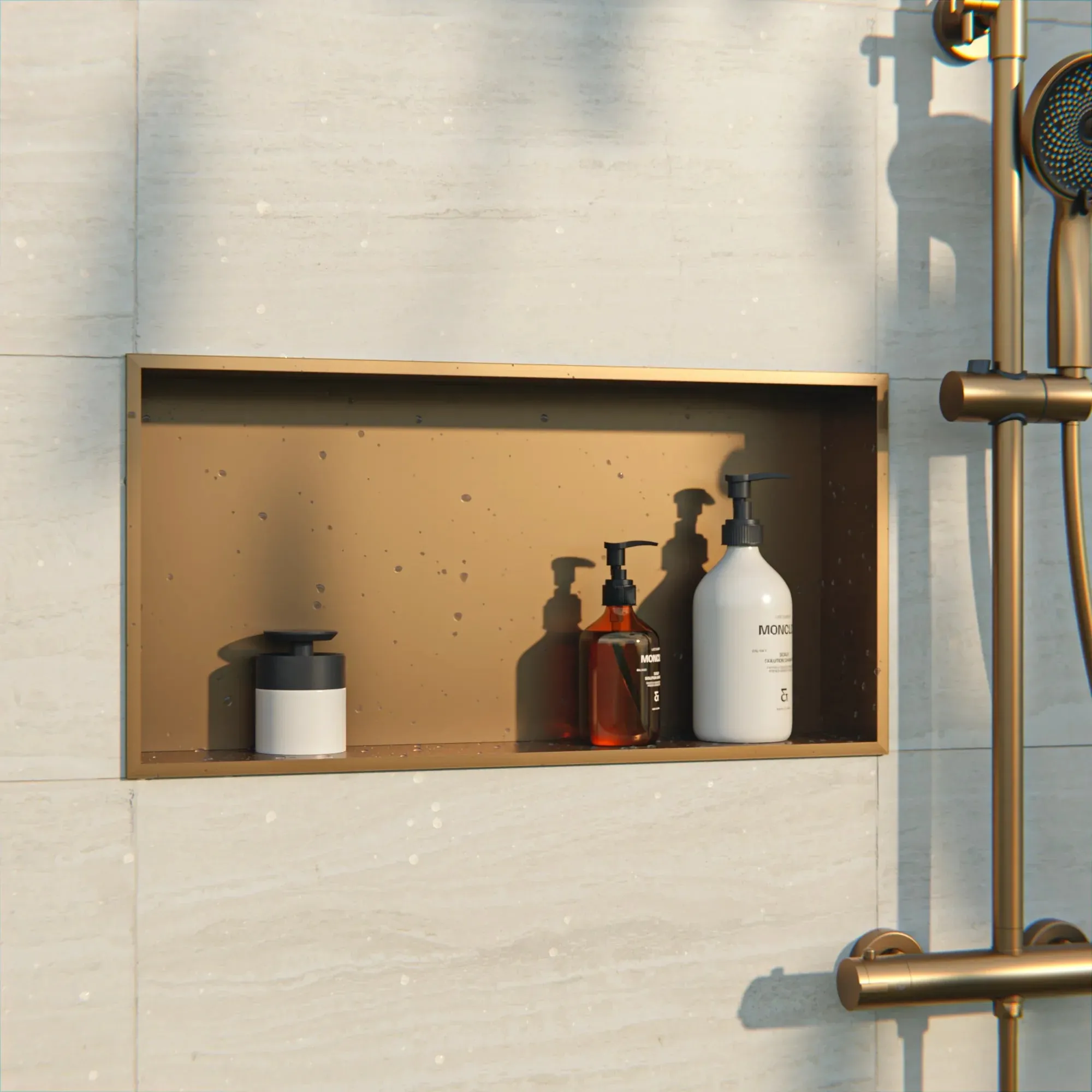 Niche de douche cuivre 30x60x10 cm
