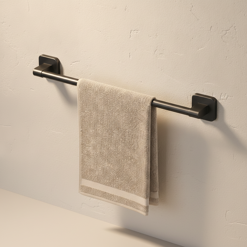Porte-serviette mural adhésif minimaliste