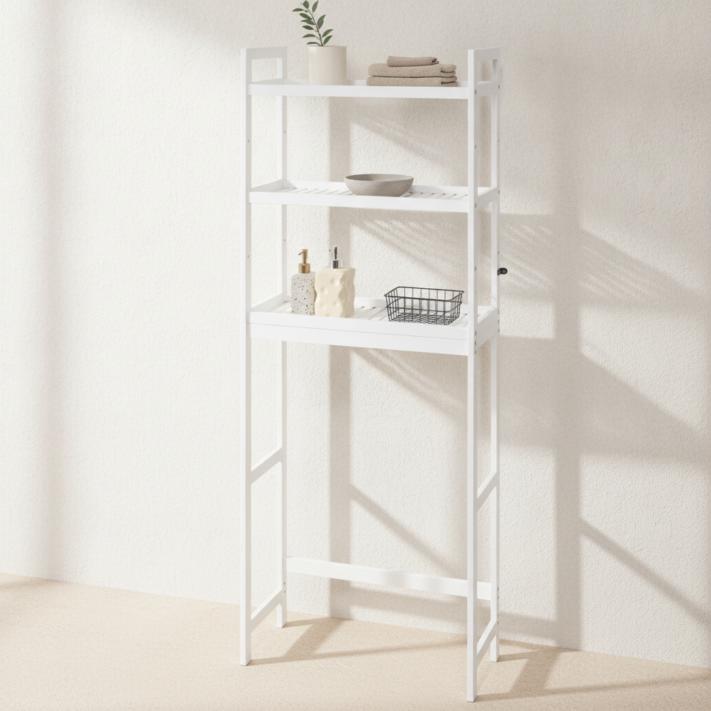 Meuble dessus WC en bambou réglable