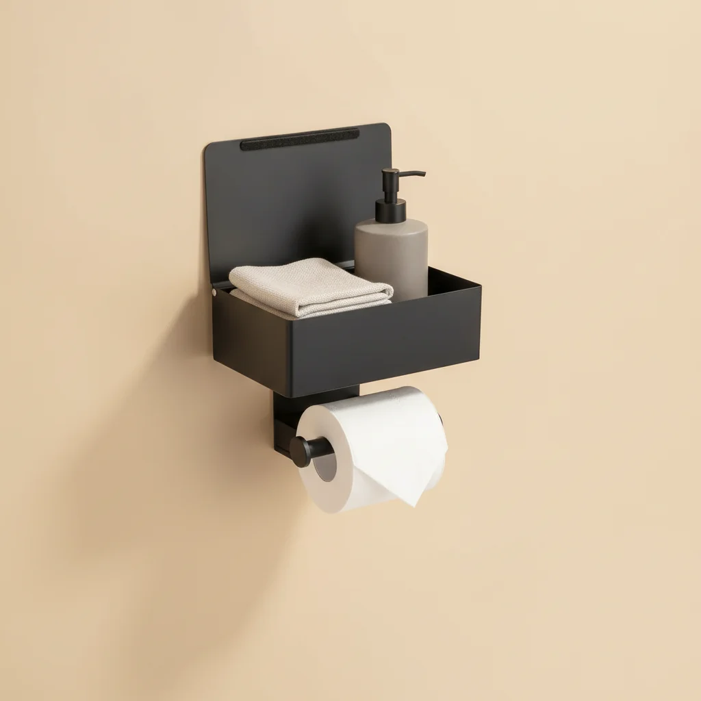 Porte-papier toilette avec boîte de rangement 21 cm