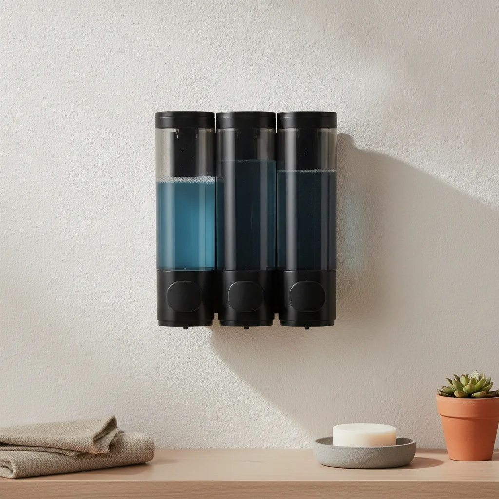 Distributeur de savon mural triple