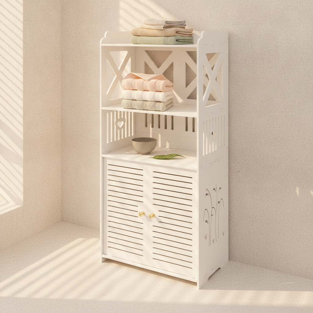 Meuble de rangement salle de bain 90x40x25cm
