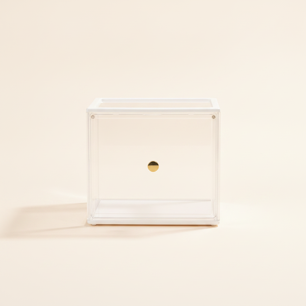 Boîte de rangement maquillage transparente empilable