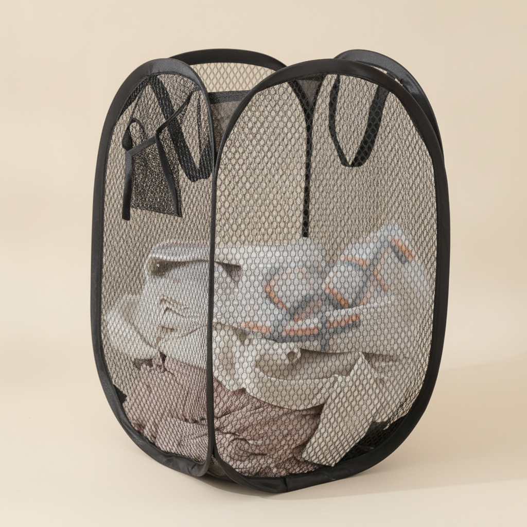 Panier à linge pliable en maille