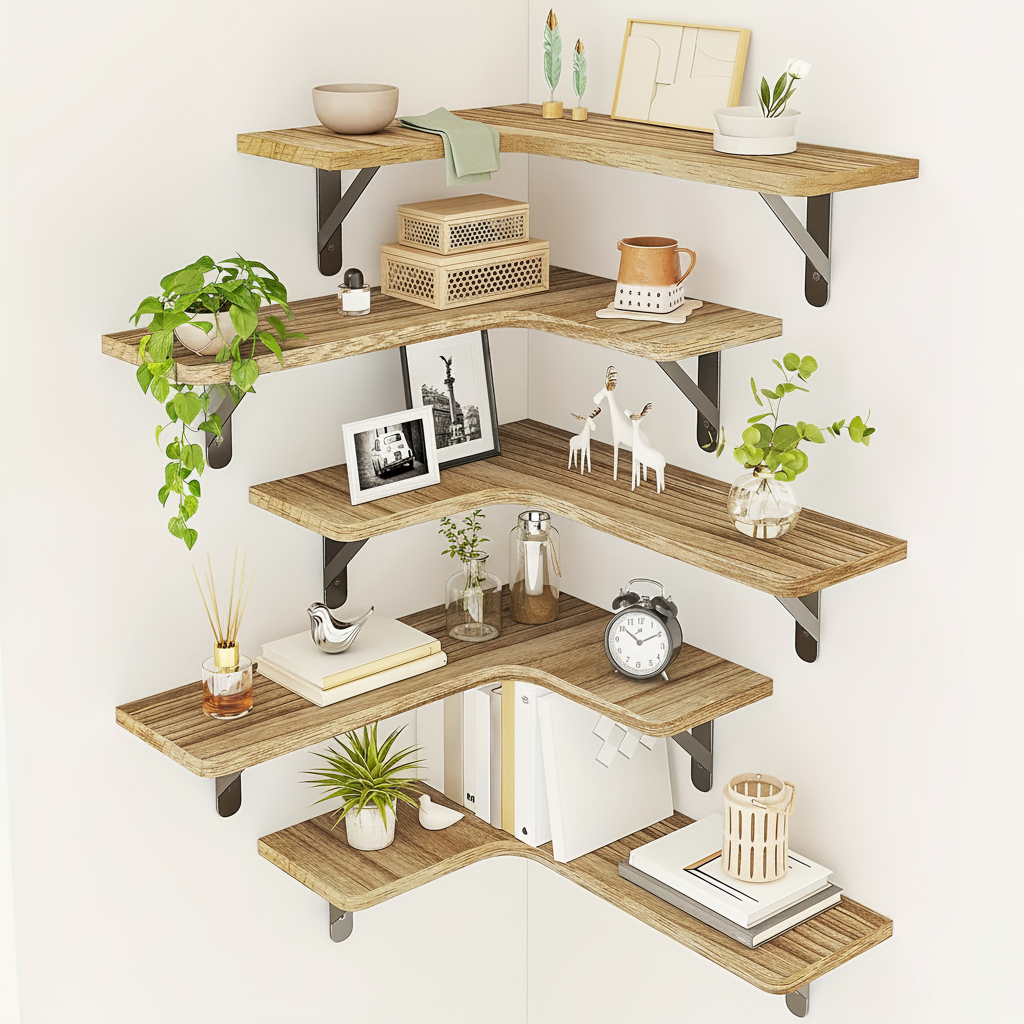 Étagère murale flottante en bois