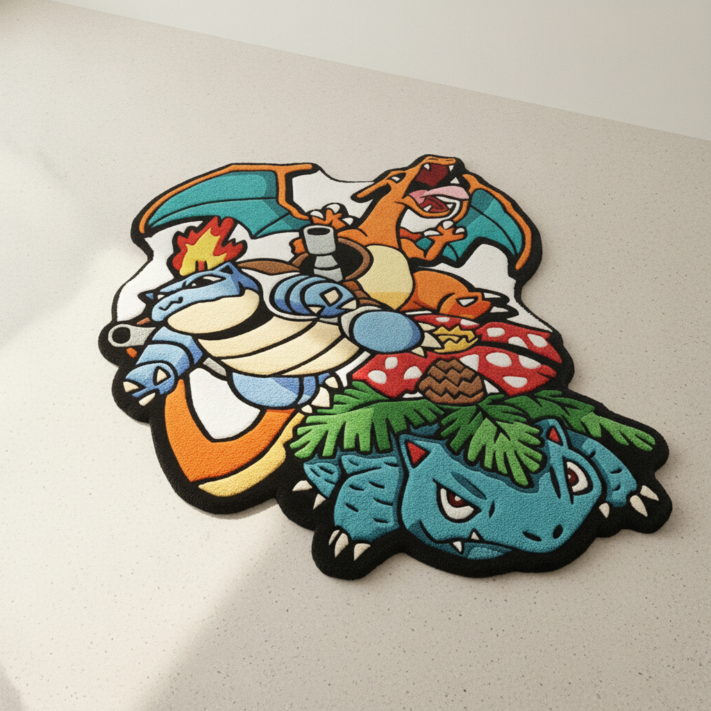 Tapis antidérapant Pokémon pour chambre d'enfant