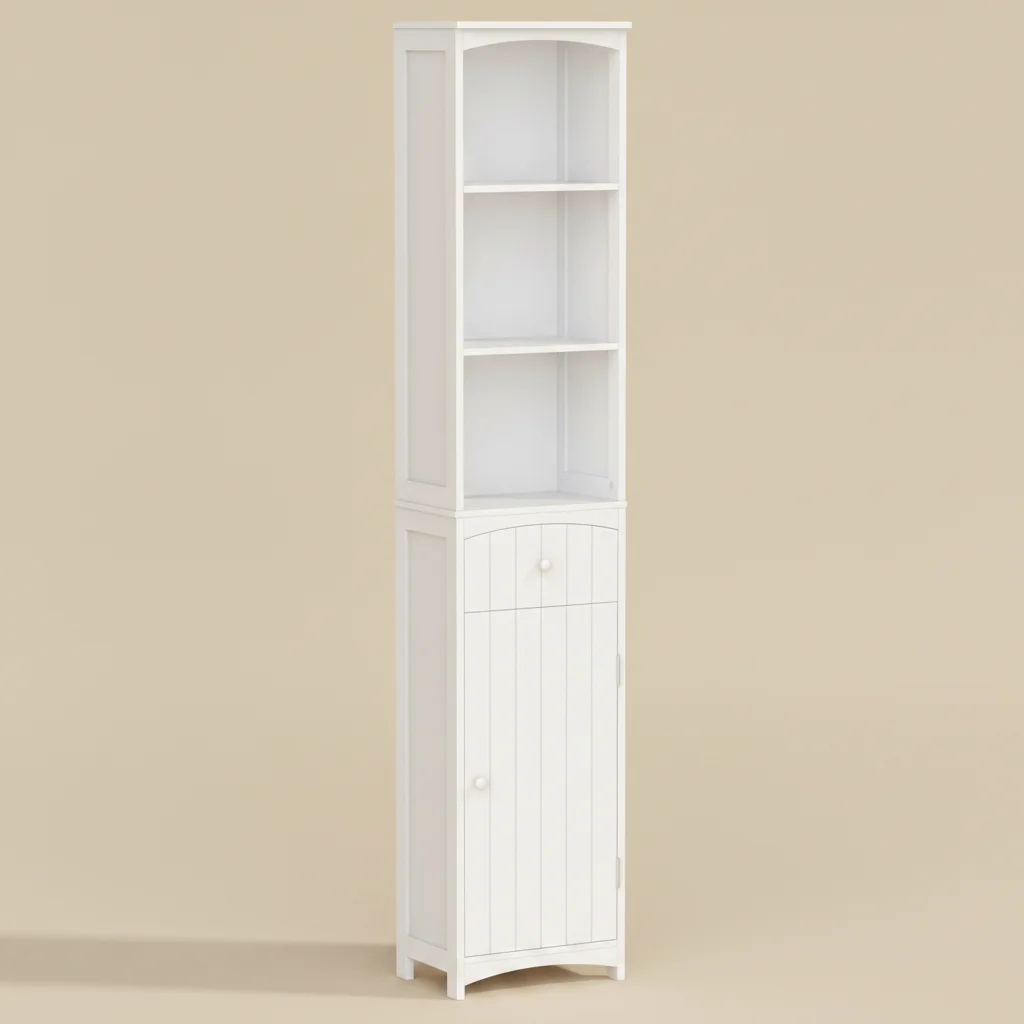 Colonne de salle de bain blanche 170 cm