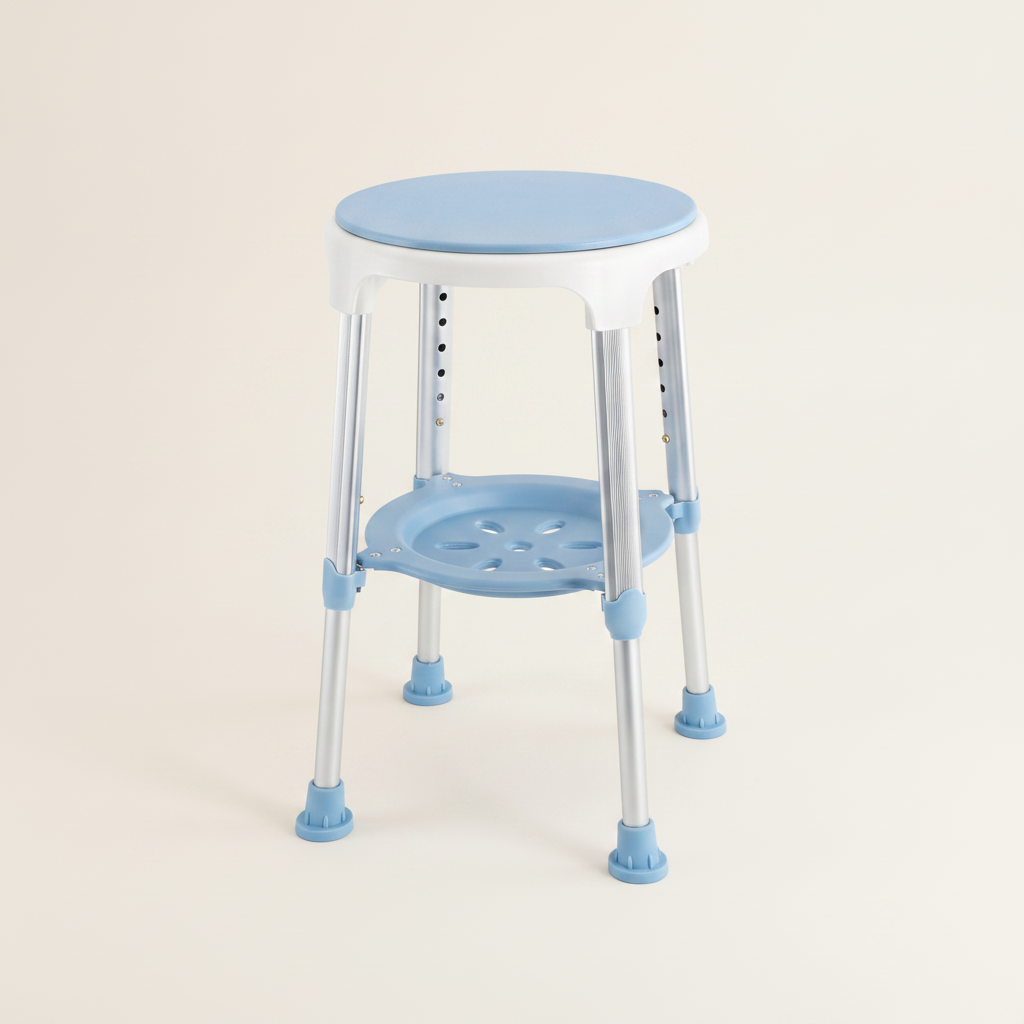 Tabouret de douche rotatif 360° 42-54,5 cm