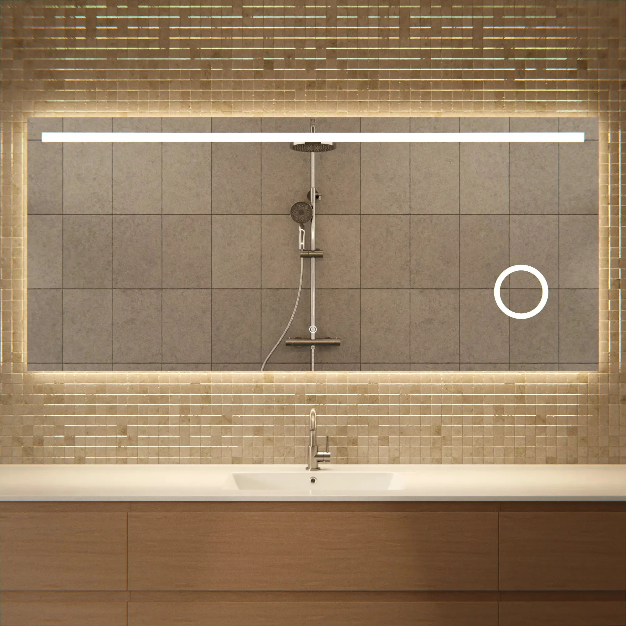 Miroir de salle de bain - 180 x 80 cm - Sans cadre