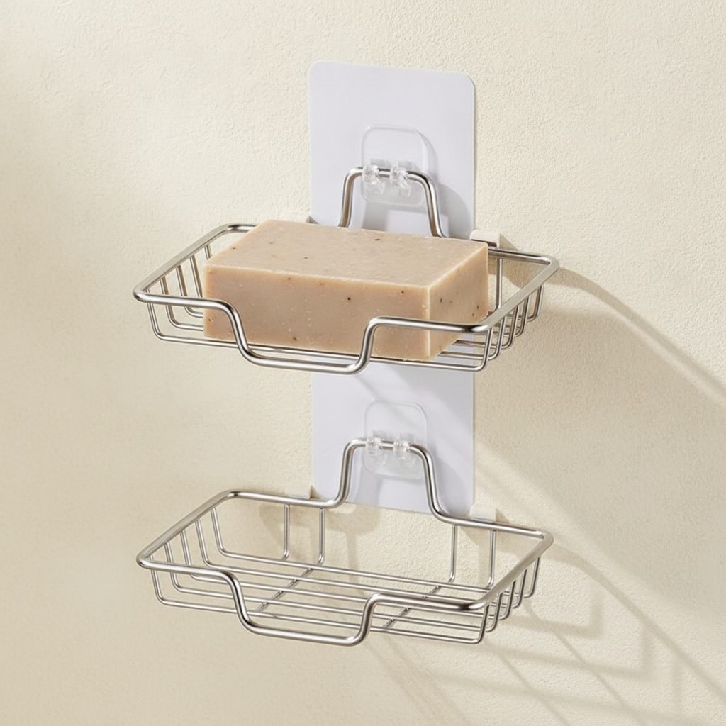 Porte-savon mural en acier inoxydable