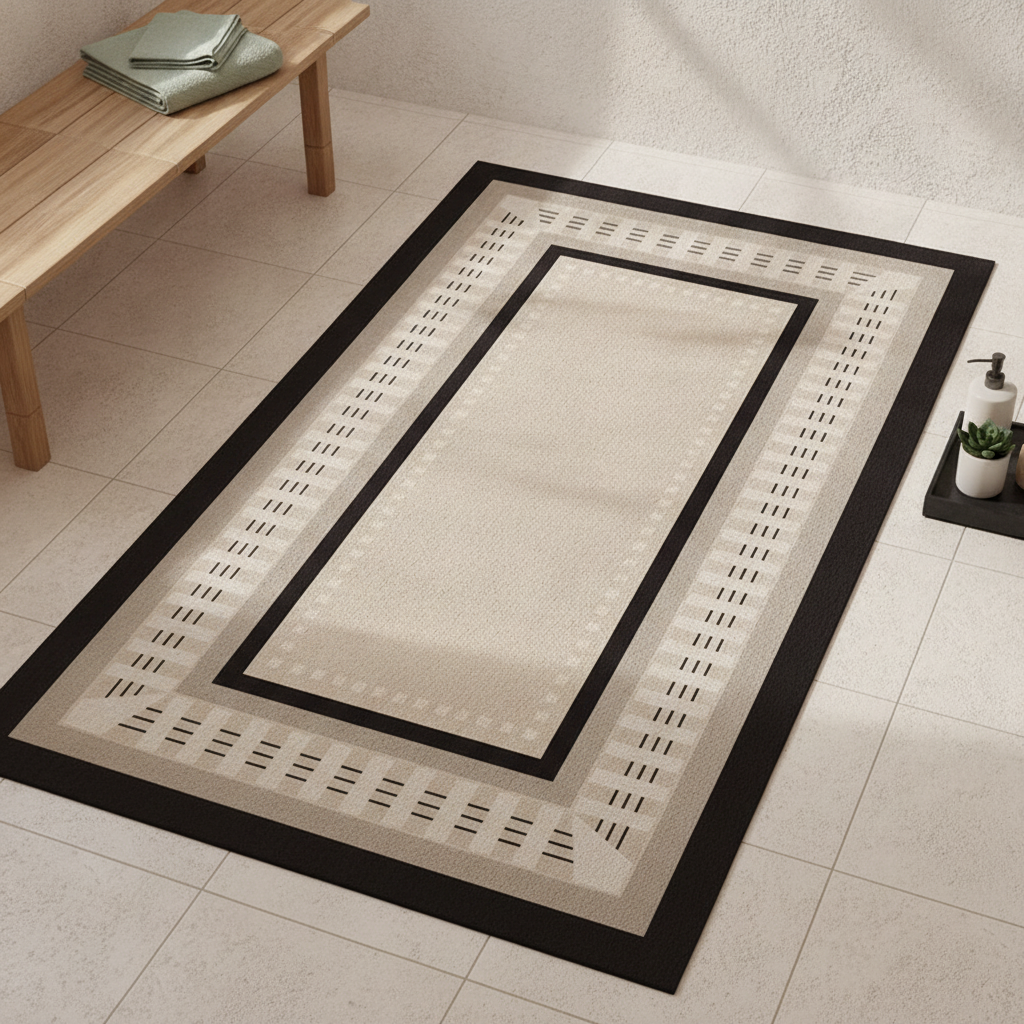 Tapis de bain en diatomite bohème