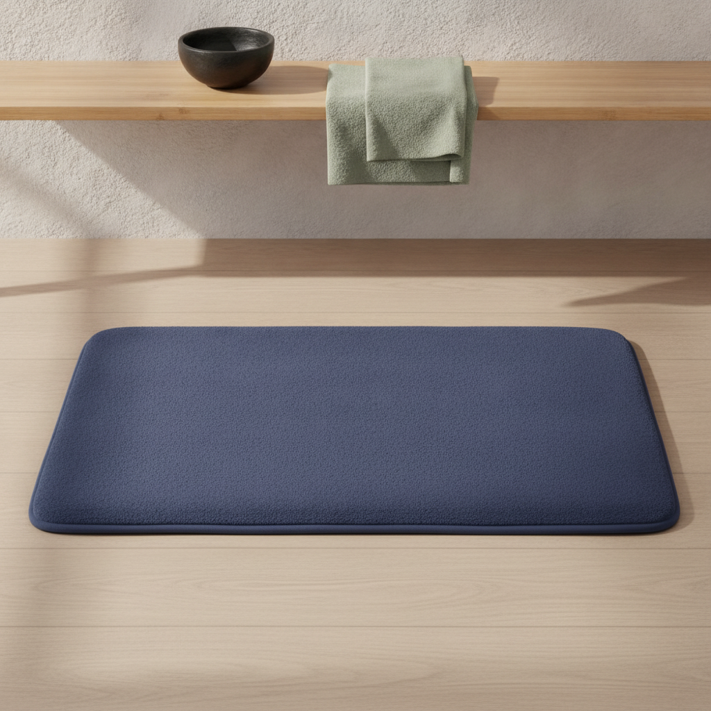 Tapis de bain antidérapant toucher velours