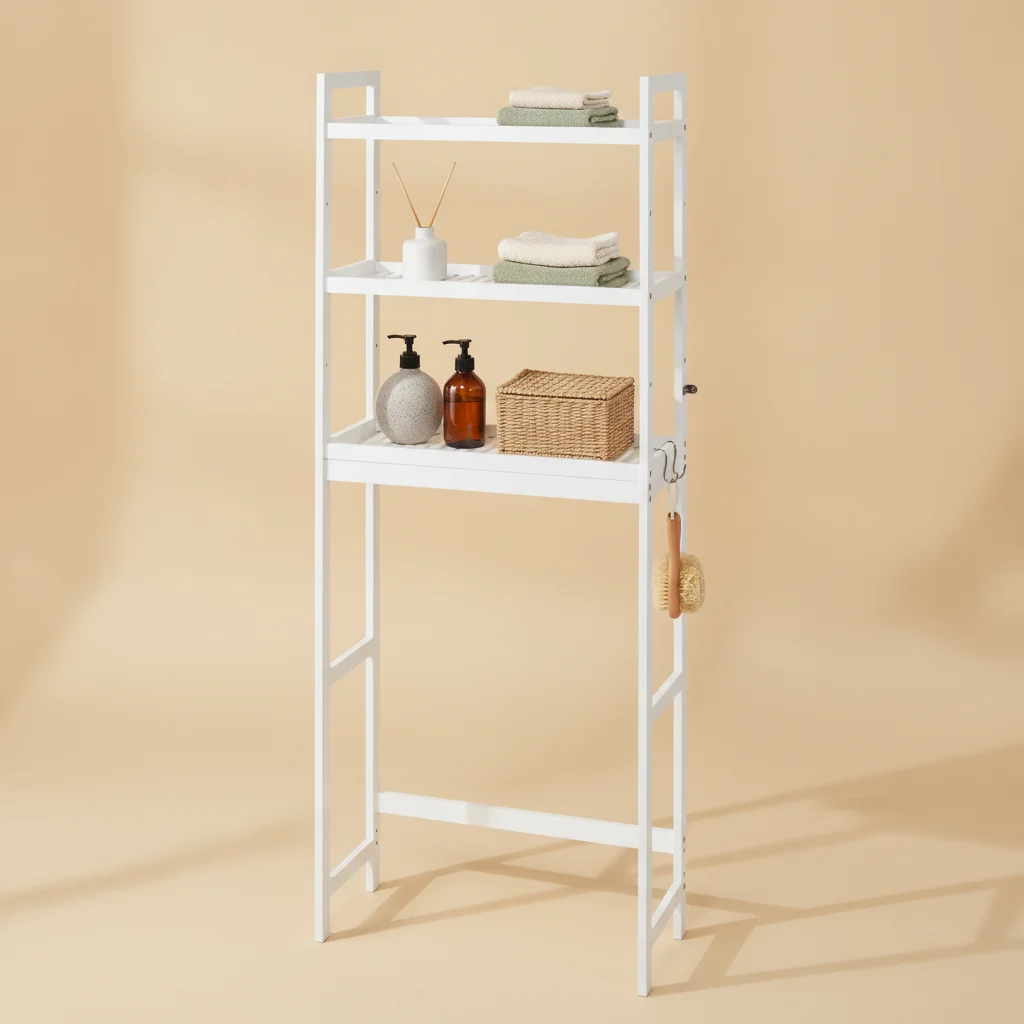 Meuble dessus WC en bambou réglable