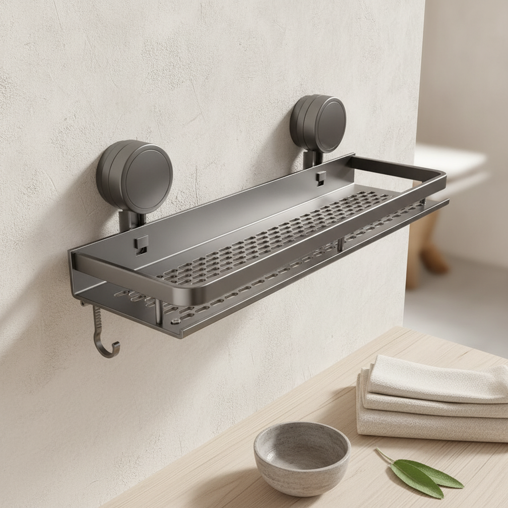 Étagère de salle de bain sans perçage